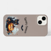 Spooky Halloween Thema Handy Fall iPhone Hülle (Rückseite (Horizontal))