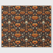 Spooky Halloween Thema Tile Geschenkpapier (Flach)