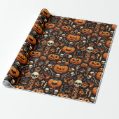 Spooky Halloween Thema Tile Geschenkpapier (Ungerollt)