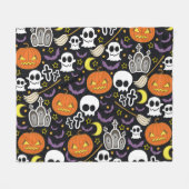 Spooky Halloween: Thematisches Hintergrunddesign. Fleecedecke (Vorderseite (Horizontal))