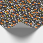 Spooky Halloween: Thematisches Hintergrunddesign. Geschenkpapier (Ecke)