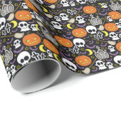 Spooky Halloween: Thematisches Hintergrunddesign. Geschenkpapier (Rolleneckpunkt)