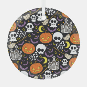 Spooky Halloween: Thematisches Hintergrunddesign. Ornament Aus Glas