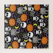 Spooky Halloween: Thematisches Hintergrunddesign. Puzzle (Horizontal)