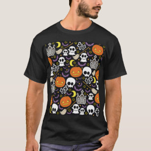 Spooky Halloween: Thematisches Hintergrunddesign. T-Shirt