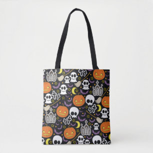 Spooky Halloween: Thematisches Hintergrunddesign. Tasche