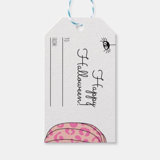 Spooky Halloween Treat Label Geschenkanhänger (Vorderseite)