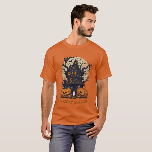Spooky Halloween Treehouse Men-T - Shirt (Vorne ganz)