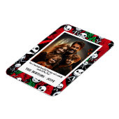 Spooky Halloween Treffen Weihnachts Foto Postkarte Magnet (Linke Seite)