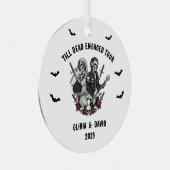 Spooky Halloween Verlobt Rock Skeleton Ornament Aus Metall (Vorderseite Rechts)