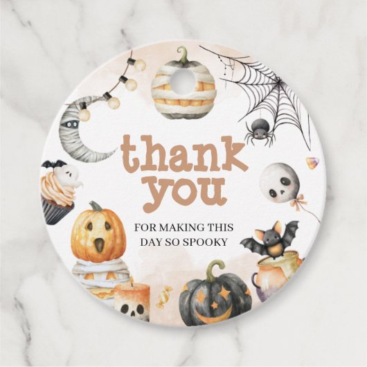 Spooky Halloween Vielen Dank Tag Geschenkanhänger (Vorderseite)