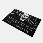 Spooky Halloween Willkommen Fußmatte (Schrägansicht)