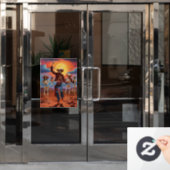 Spooky Halloween Window Cloning Fensteraufkleber (Büro Tür)