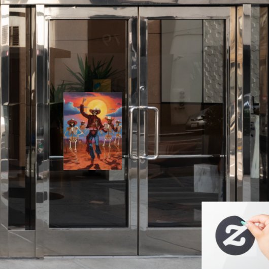 Spooky Halloween Window Cloning Fensteraufkleber (Büro Tür)