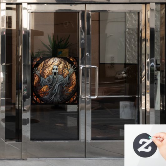 Spooky Halloween Window Cloning Fensteraufkleber (Büro Tür)