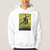 Spooky Halloween Witch Flying on Broomstick Hoodie (Vorderseite)