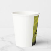 Spooky Halloween Witch Flying on Broomstick Pappbecher (Rechts)