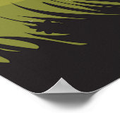 Spooky Halloween Witch Flying on Broomstick Poster (Ecke)