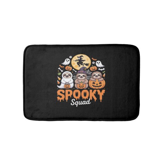 Spooky Halloween Witch Funny Horror Sloths Essenti Badematte (Vorderseite)