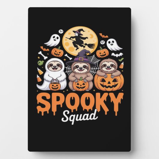 Spooky Halloween Witch Funny Horror Sloths Essenti Fotoplatte (Vorderseite)