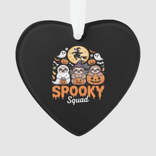 Spooky Halloween Witch Funny Horror Sloths Essenti Ornament (Vorderseite)