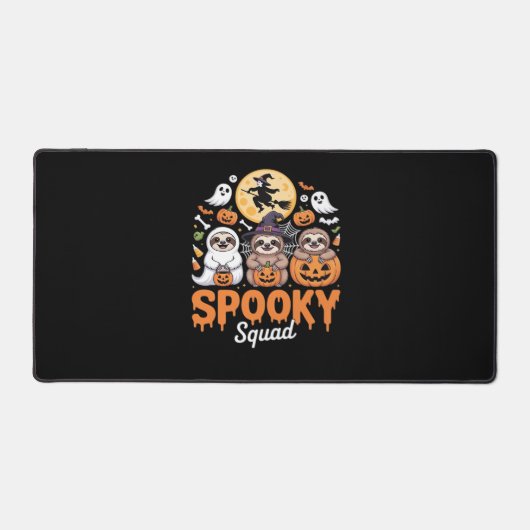 Spooky Halloween Witch Funny Horror Sloths Essenti Schreibtischunterlage (Vorderseite)