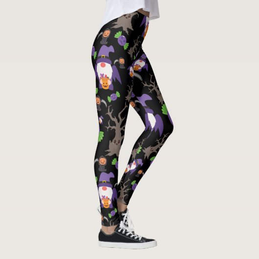 Spooky Halloween Witch Gnome Leggings (Rechts)
