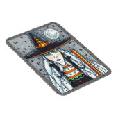 SPOOKY HALLOWEEN WITCH, TRAGEN SCHWARZE KATZJEWELE MAGNET (Rechte Seite)