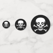 Spooky Hallowen Black Widow Spider, Skull & Bones Konfetti (Rückseiten)