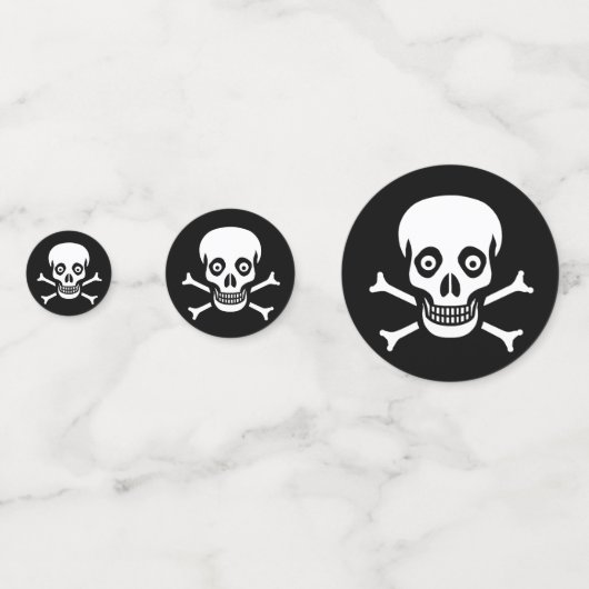 Spooky Hallowen Black Widow Spider, Skull & Bones Konfetti (Rückseiten)