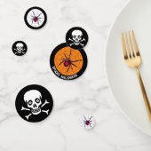 Spooky Hallowen Black Widow Spider, Skull & Bones Konfetti (Gruppe)