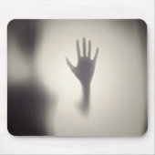 Spooky Hand auf Glasplatte Halloween Mousepad (Vorne)