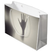Spooky Hand Große Geschenktüte (Rückseite Schrägansicht)
