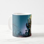 Spooky Hand Halloween gedruckte Tasse (Vorderseite Links)