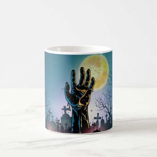 Spooky Hand Halloween gedruckte Tasse (Mittel)