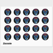 Spooky Happy Halloween Bat Sticker (Blatt)