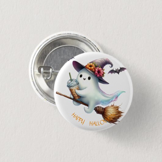 Spooky Happy Halloween Button (Vorne & Hinten)