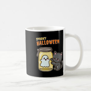 Spooky Happy Halloween Cat Kaffeetasse