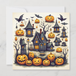 Spooky Happy Halloween Collage Karte