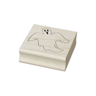 Spooky Happy Halloween Ghost Spuk House Gummistempel