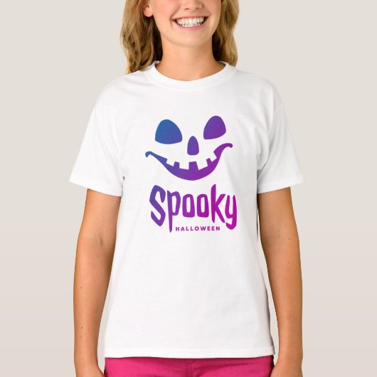 Spooky Happy Halloween Kostüm für Mädchen T - Shir T-Shirt (Vorderseite)