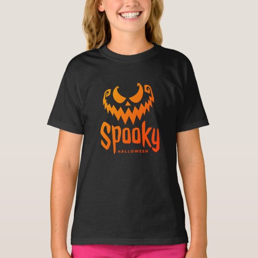 Spooky Happy Halloween Kostüm für Mädchen T - Shir T-Shirt (Vorderseite)