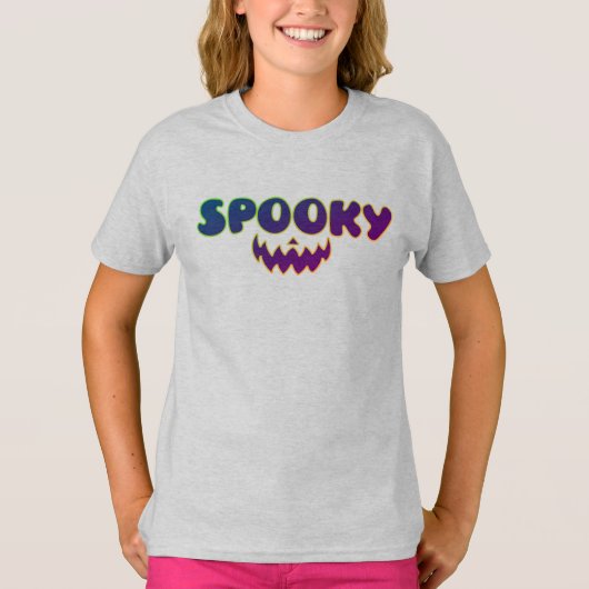 Spooky Happy Halloween Kostüm für Mädchen T - Shir T-Shirt (Vorderseite)