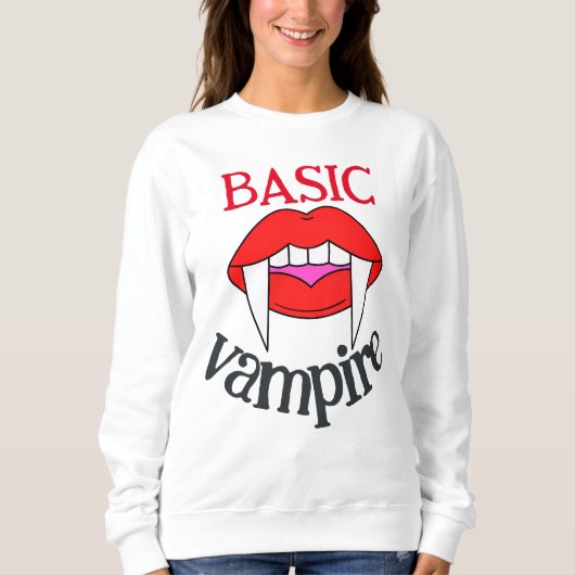 Spooky Happy Halloween Party Basic Vampirzähne Sweatshirt (Vorderseite)