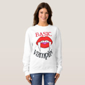 Spooky Happy Halloween Party Basic Vampirzähne Sweatshirt (Vorne ganz)