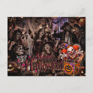Spooky Happy Halloween Personalized Photo Postkarte