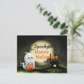 Spooky Happy Halloween Postkarte (Stehend Vorderseite)