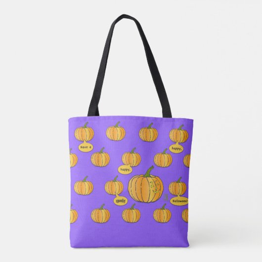 Spooky Happy Halloween Pumpkin Patch Tasche (Rückseite)