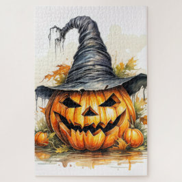 Spooky Happy Halloween Pumpkin Puzzle