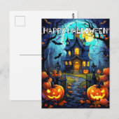 Spooky Happy Halloween Pumpkins Postkarte (Vorne/Hinten)